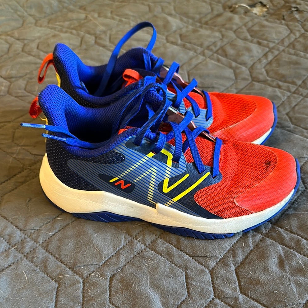 Kids Red and Blue New Balance Shoes